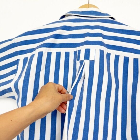 Lee Blue & White Striped Resort Shirt Relaxed boxy fit 1size 0 - Picture 5 of 10